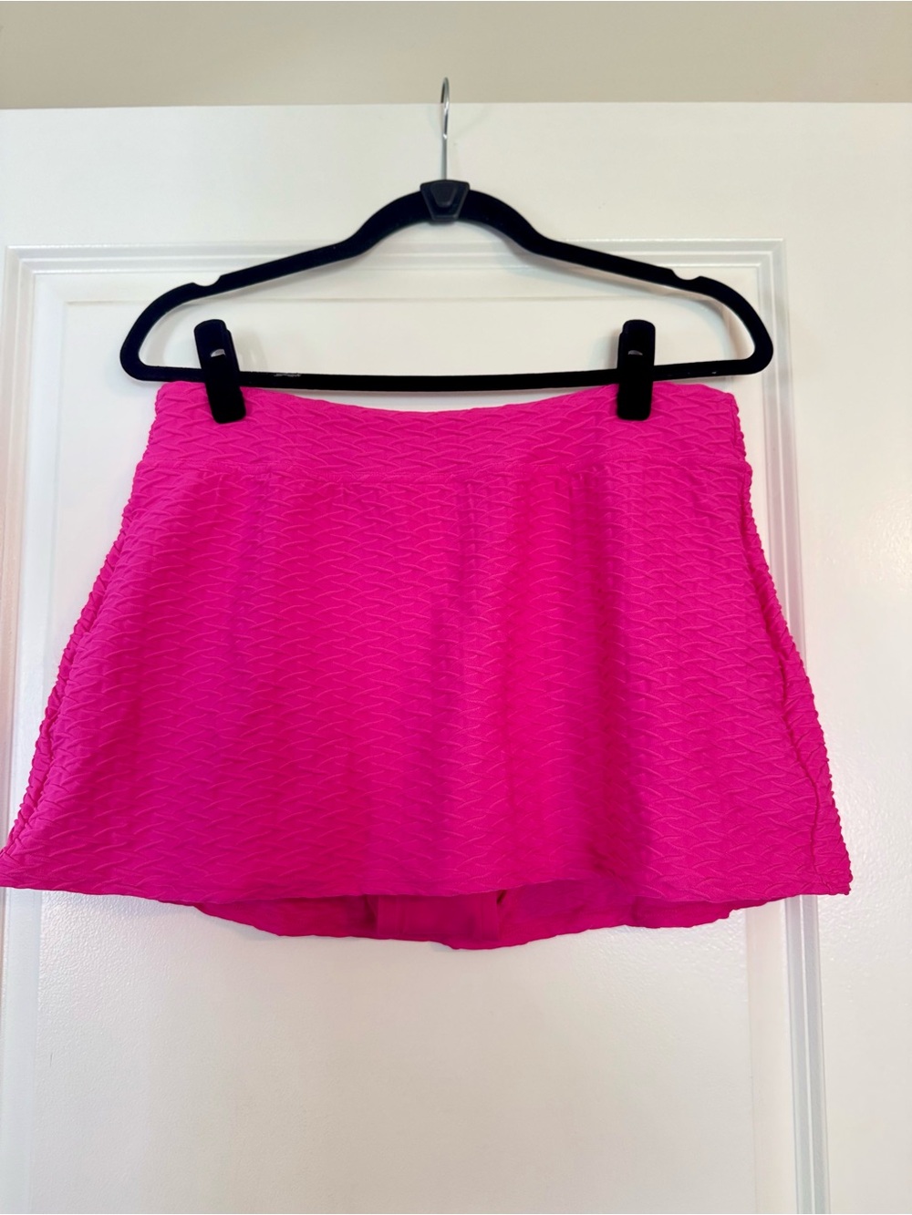 Lands' End Hot Pink Textured Swim Skirt